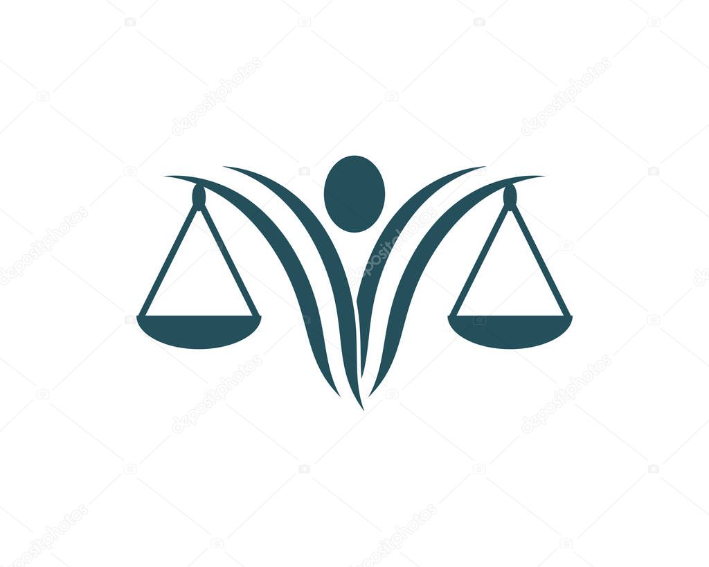 Justice law Logo Template vector illsutration design