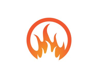 ateş alev logosu şablonu