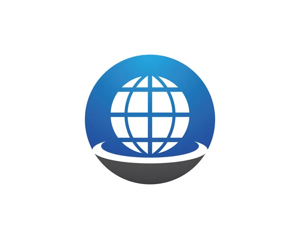 Drót világ logó sablon — Stock Vector