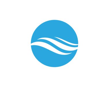 Su dalgası logo şablonu