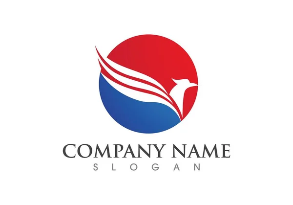 Sokół Orzeł ptak Logo — Wektor stockowy