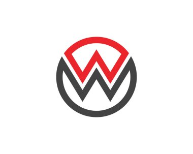 W mektup Logo şablonu vektör