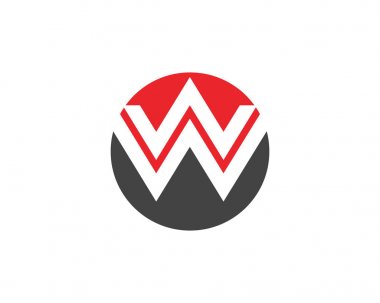 W mektup Logo şablonu vektör