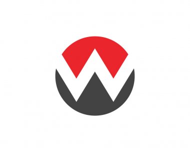 W mektup Logo şablonu vektör