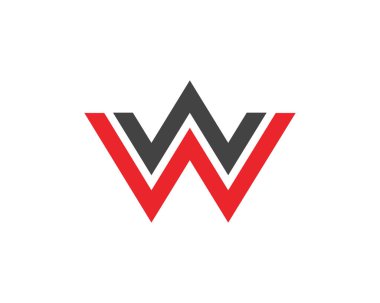 W mektup Logo şablonu vektör