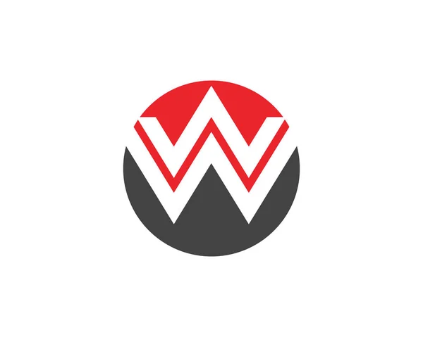 W Carta Logo Template vetor — Vetor de Stock