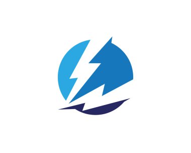 Yıldırım Logo şablon vektör simgesi