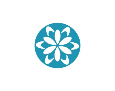 Güzellik vektör çiçek logo şablonu