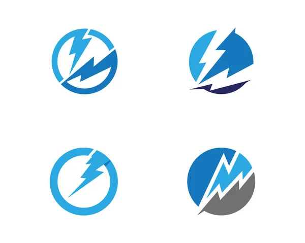 Lightning Logo Template vetor ícone —  Vetores de Stock