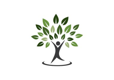 Aile ağacı sembol simge logo tasarımı