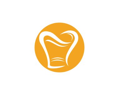 şapka şef logo şablonu vektör 
