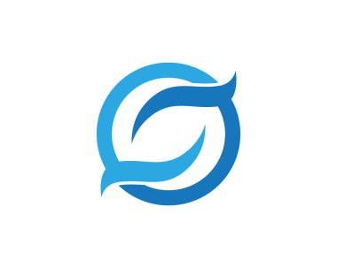 S harfi logo simge tasarım şablonu vektör