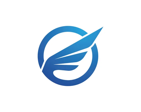 Wing Falcon Logo Plantilla vector — Vector de stock