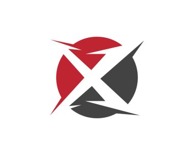 X harfi Logo şablonu vektör