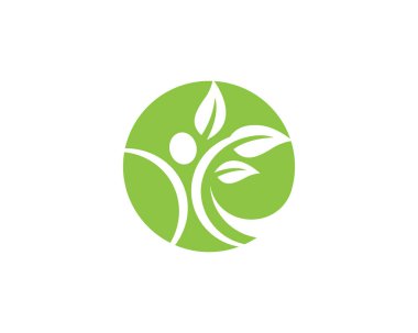 Yaprak ekoloji doğa Logo şablonu