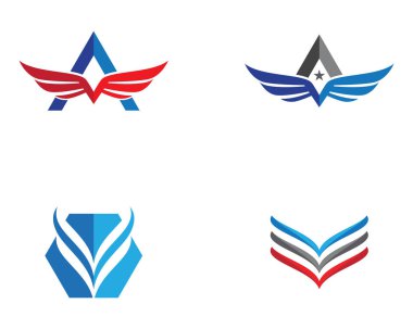 Şahin kanat Logo şablonu