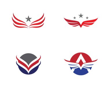 Şahin kanat Logo şablonu