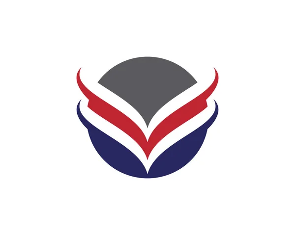 Vorlage für Falkenflügel-Logo — Stockvektor