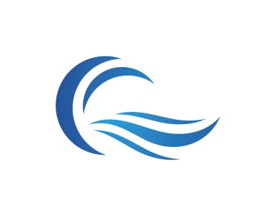 Su dalgası logo şablonu