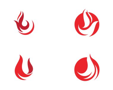 ateş alev logosu şablonu