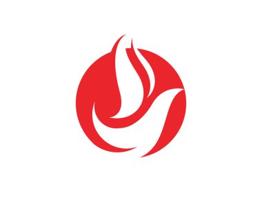 ateş alev logosu şablonu