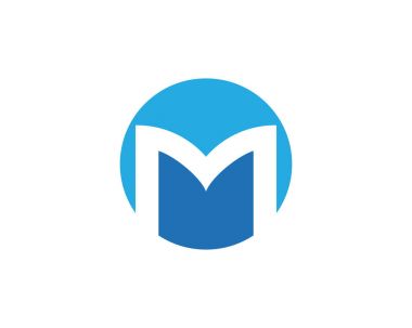 M harfi logo şablonu