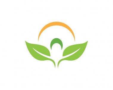 Yaprak ekoloji doğa Logo şablonu