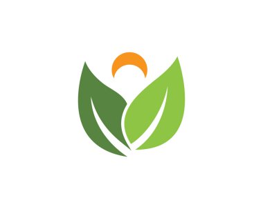 Yaprak ekoloji doğa Logo şablonu