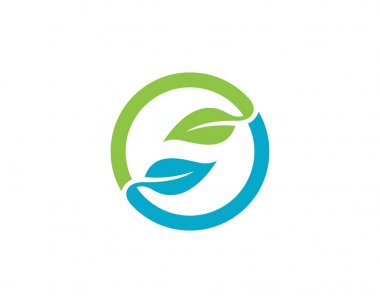 Yaprak ekoloji doğa Logo şablonu