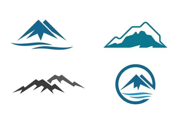 Icono de montaña Logo Plantilla de Negocios — Vector de stock