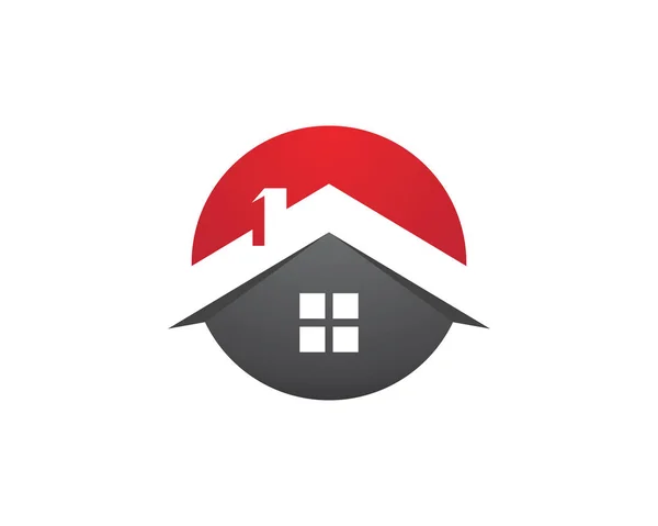 Дизайн логотипу нерухомості та будівництва — стоковий вектор