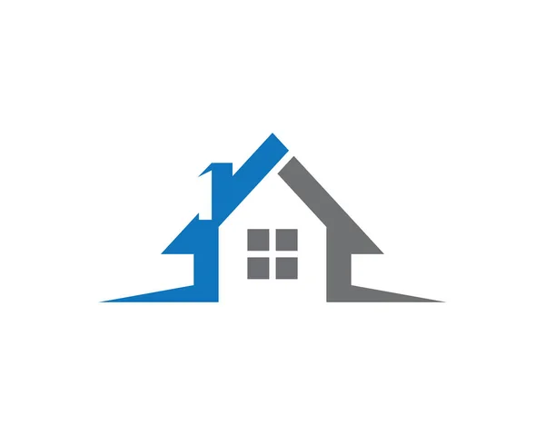 Logodesign für Immobilien und Bauwesen — Stockvektor