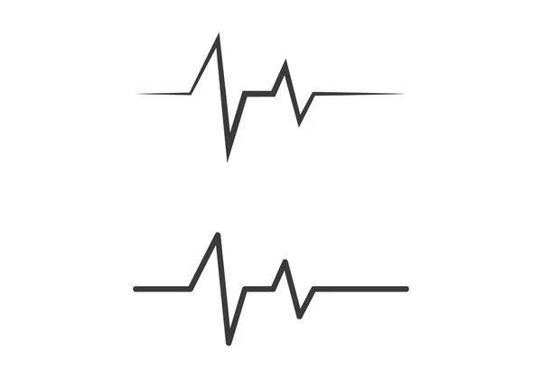 Pulsvektor Herzschlag — Stockvektor