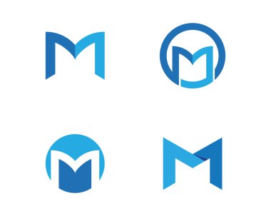 M harfi logo şablonu