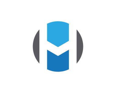 H harfi Logo tasarım şablonu