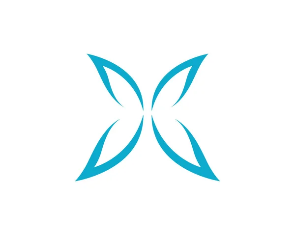 Šablona loga motýla krásy — Stockový vektor
