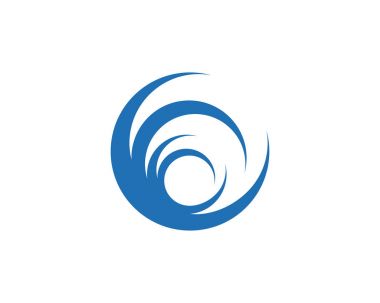 Su dalgası logo şablonu