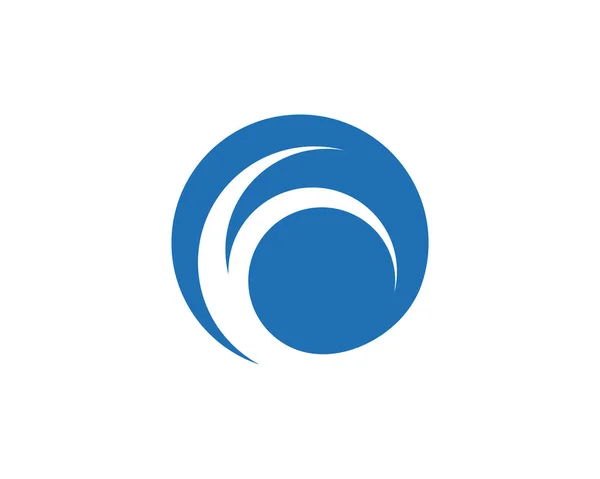 Шаблон логотипу водної хвилі — стоковий вектор