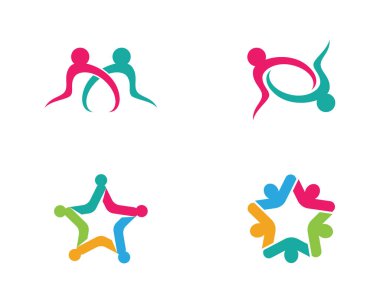 Toplum Bakımı Logo Şablonu Vektör Simgesi