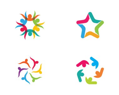 Toplum Bakımı Logo Şablonu Vektör Simgesi