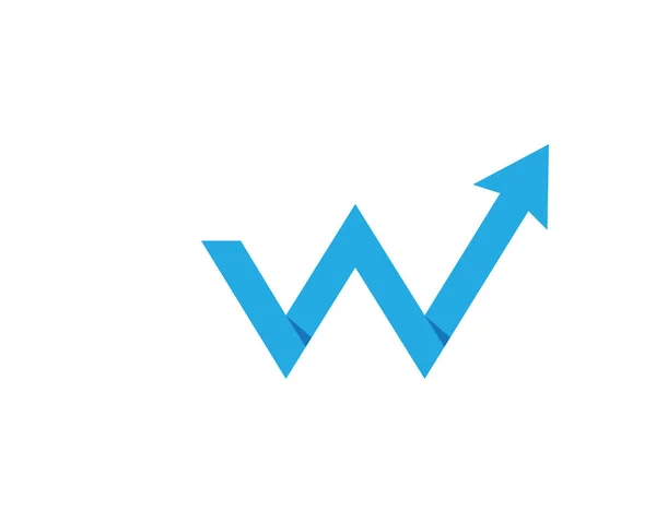 W lettera logo modello — Vettoriale Stock