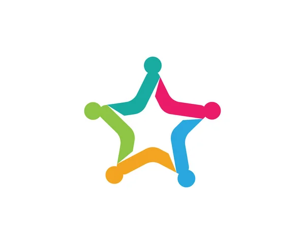 Gemeenschapszorg Logo template vector icoon — Stockvector