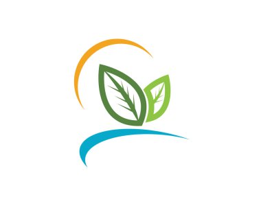 Yaprak ekoloji doğa Logo şablonu