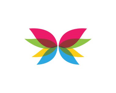 Güzel kelebek logosu şablonu