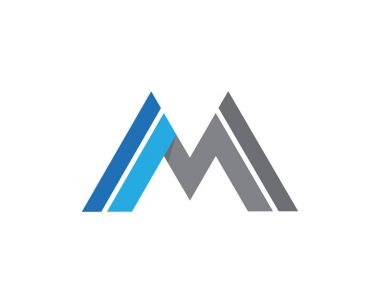 M harfi logo şablonu