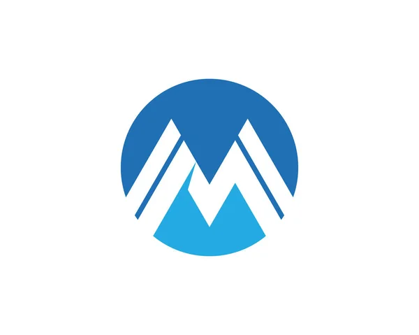 Modelo de logotipo da letra M — Vetor de Stock