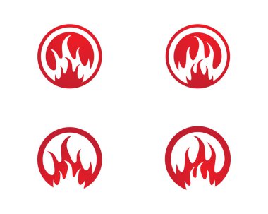 Ateş logosu şablon vektörünü ateşle