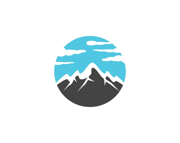 Plantilla de logotipo icono de alta montaña — Vector de stock