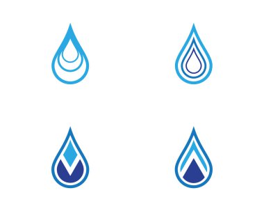 Su damlası Logo Şablonu vektörü