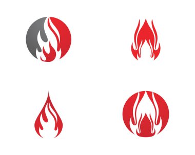 Ateş logosu şablon vektörünü ateşle